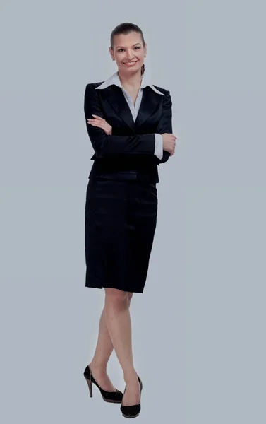 Modern business woman in the office with copy space — Stock Photo, Image