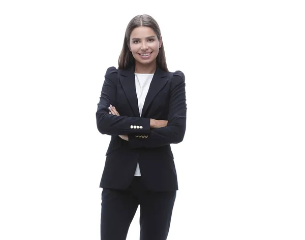 En pleno crecimiento. joven mujer de negocios . — Foto de Stock