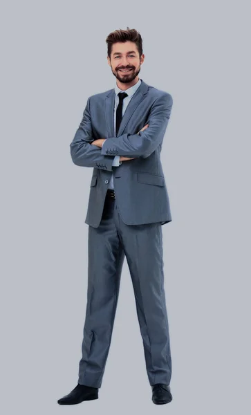 Ritratto di uomo d'affari isolato su sfondo bianco — Foto Stock