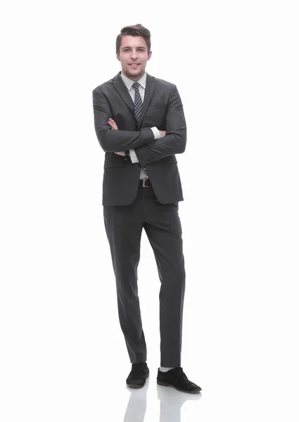 In full growth.confident businessman. Stock Image