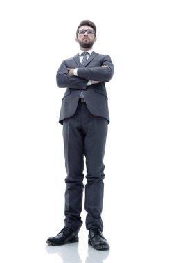 takım elbise ve kravat emin iş adamı.