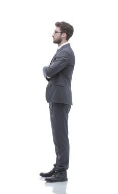 Tam büyüme - emin işadamı görünümünde yan