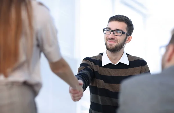 Handshake manager e il cliente . — Foto Stock