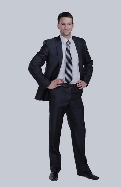 Hombre de negocios sonriente aislado en blanco —  Fotos de Stock