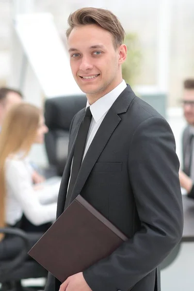 Practicante en el fondo del equipo de negocios — Foto de Stock