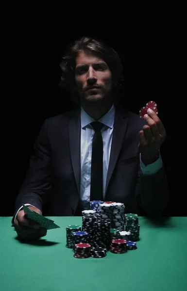 Graczem w pokera w kasynie — Zdjęcie stockowe