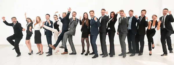 Leader with creative business team — Stock Photo, Image