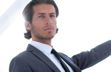 Executive işadamı kopya alanı işaret