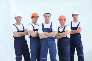 Profesyonel endüstriyel işçilerin grup.
