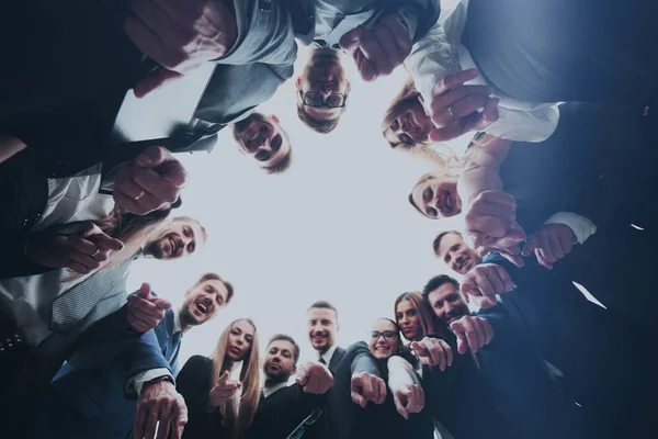 Business, Menschen, Gesten und Teamwork-Konzept - Business-Team p — Stockfoto