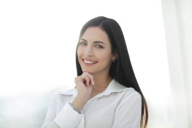 modern başarılı genç kadının yakın çekim yüz