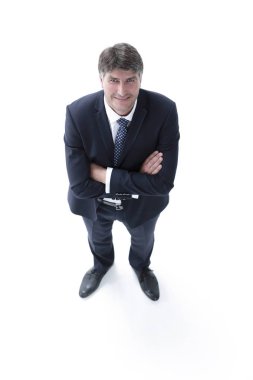 Başarılı bir iş adamı ararken Üstten Görünüm