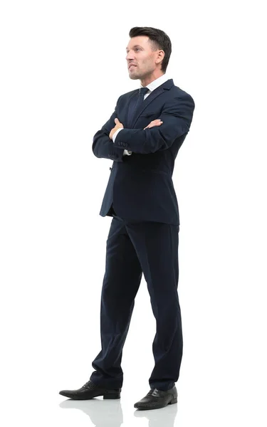 Retrato de um belo homem de negócios olhando confiantemente para a frente . — Fotografia de Stock