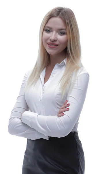 Portrait of a smiling young business lady. — Stock Photo, Image