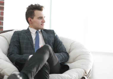 iş kavramı. Kendine güvenen işadamı fotoğrafı