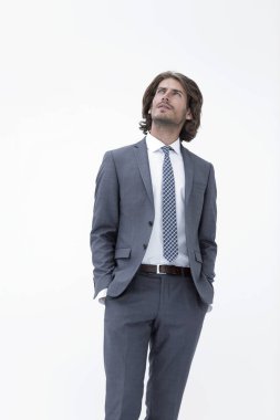 Beyaz arka plana bakan zarif insanlar.