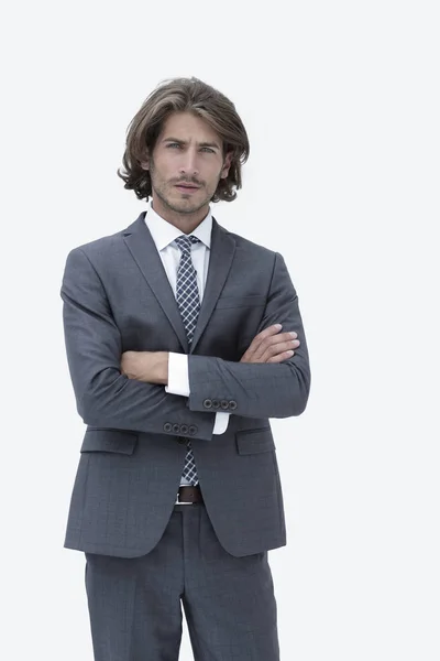 Guapo hombre de negocios en traje aislado en blanco —  Fotos de Stock