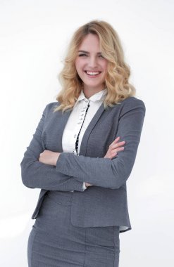 Gülümseyen bir iş kadınının portresi