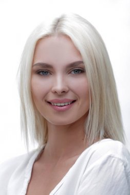 yakın çekim yüz emin iş kadını.