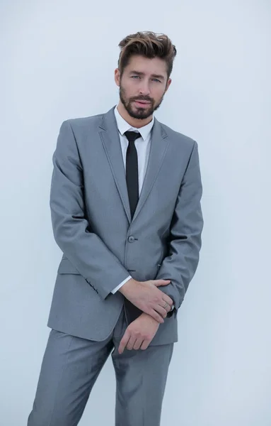 Serious business man of fashion in a classic suit — Stock Photo, Image