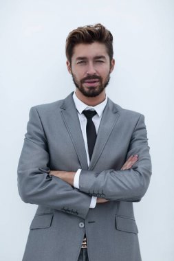 Silah ile ayakta emin sakallı işadamı geçti