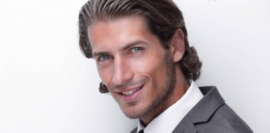 Yakın plan. Kendine güvenen bir iş adamının portresi.