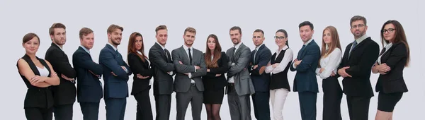 Groep van business team staan in een rij — Stockfoto
