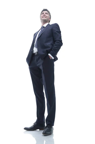 In full growth. Confident young businessman — Stock Photo, Image