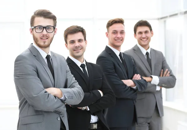 Retrato da equipe de negócios no fundo branco — Fotografia de Stock