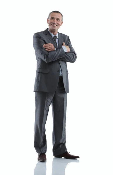 I full tillväxt. Porträtt av modern business man. — Stockfoto