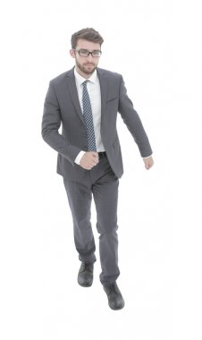 Başarılı iş adamı güvenle ileri gider