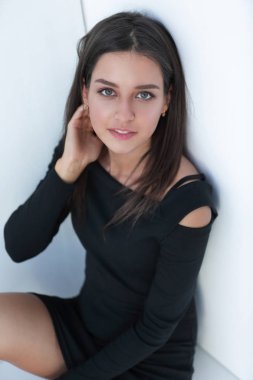 modern bir genç kadın closeup.Portrait.