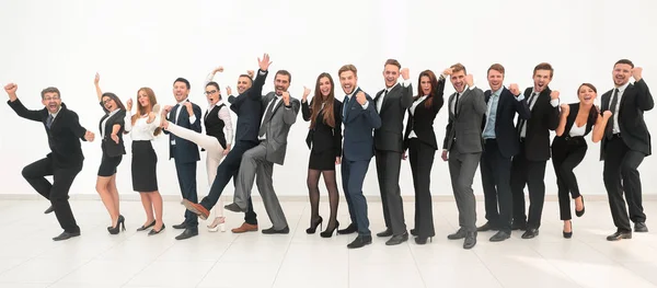 Leader with creative business team — Stock Photo, Image