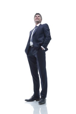 Tam büyüme. Kendine güvenen genç işadamı