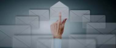 E-posta simgeleri seçme işadamı