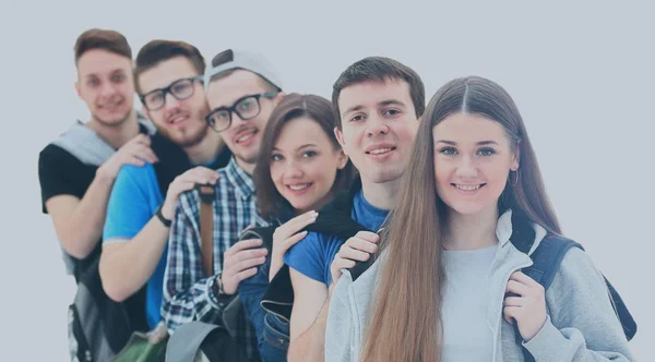 人々 に立って一緒の幸せな若いグループ — ストック写真