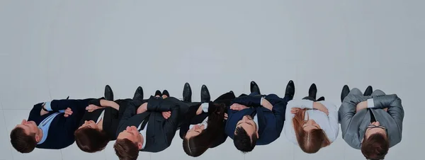 Grupo de empresarios juntos. vista desde arriba — Foto de Stock