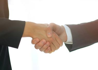 Ortak iş sözleşmesi tebrik etmek için şirket yöneticileri