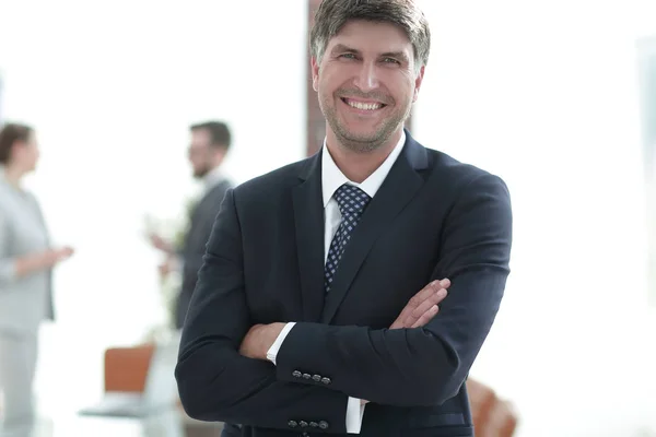 幸せ成功する成熟したビジネスの男の肖像 — ストック写真