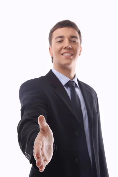 Бізнесмен пропонує потиснути руку — стокове фото