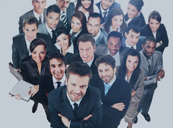 Ομάδα από επιχειρηματίες. Απομονωθεί σε λευκό φόντο — Φωτογραφία Αρχείου