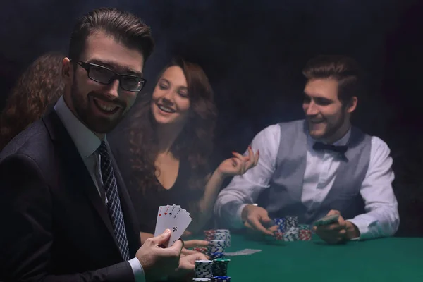 Retrato de um jogador de poker , — Fotografia de Stock