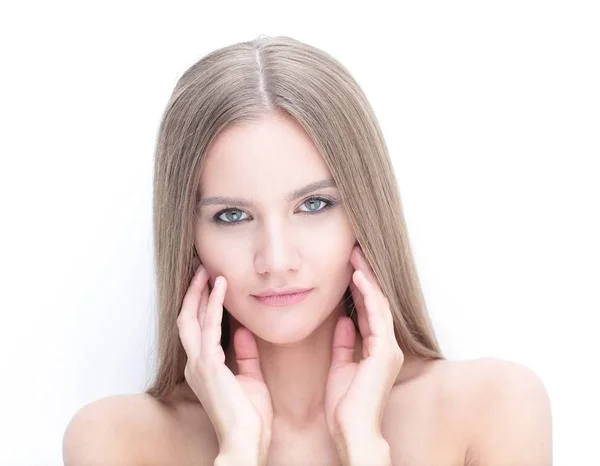 Primer plano. retrato de chica glamorosa — Foto de Stock