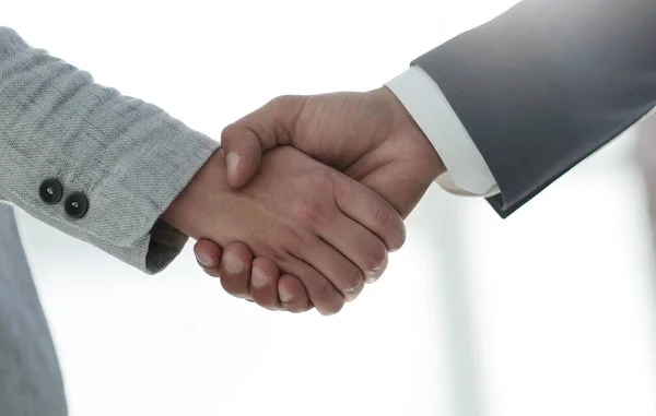 Business people shaking hands isolated on white background — Stock Photo, Image