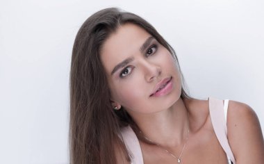 portre. güzel genç kadının yüzü