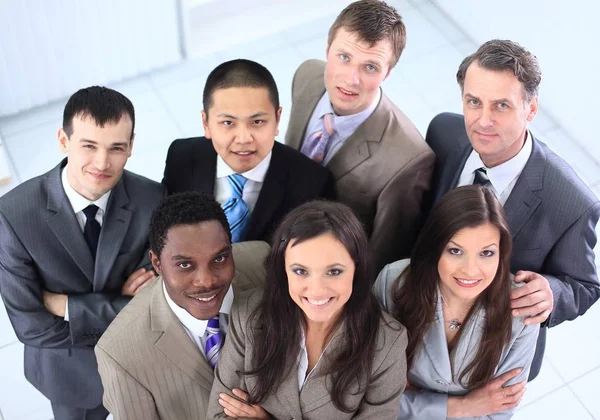 Vista dall'alto è unanime team di lavoro — Foto Stock