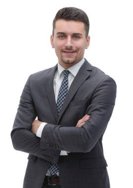 Kendinden emin iş adamının portresi