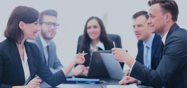 İş Adamları Toplantısı İletişim Tartışması Çalışma Ofisi Kavramı