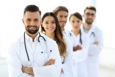 portre .group tıbbi işçilerin