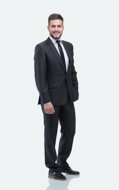 Tam büyüme portre. Kendine güvenen işadamı